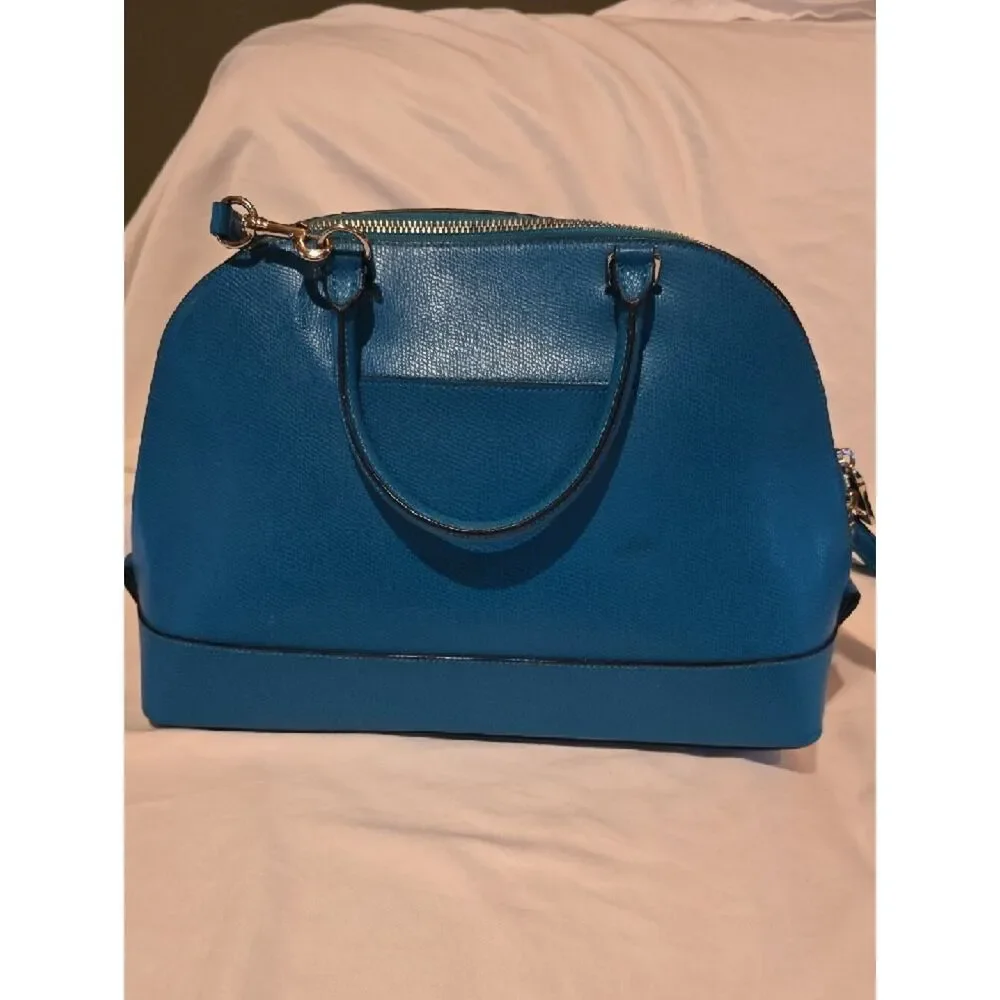 Coach Turquoise Dome Satchel - Structured Leather Handbag